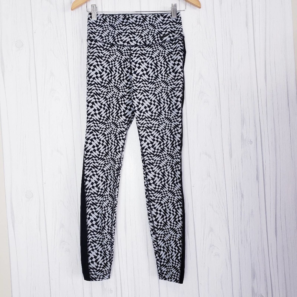 Nike‎ Legendary Checker Dri-Fit Tight  Black White